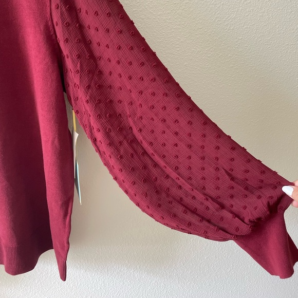CeCe Maroon sweater size Large - Picture 2 of 4